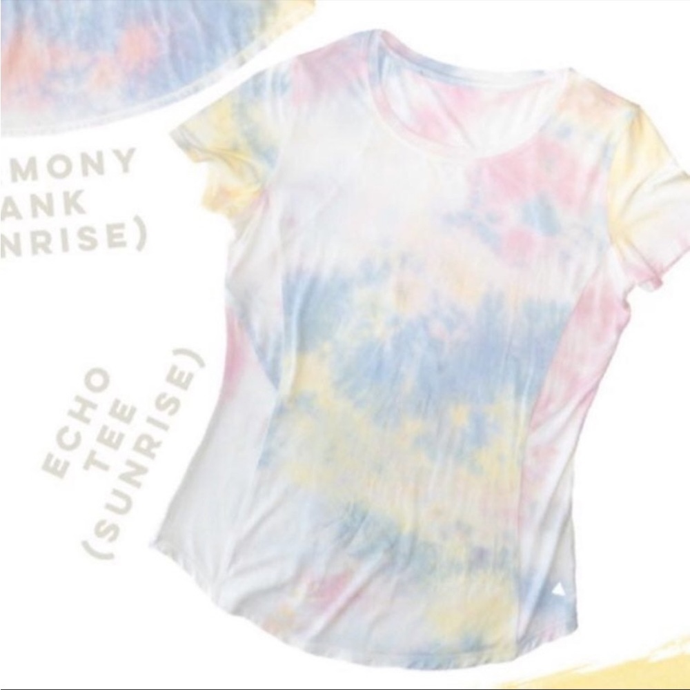 Balance Athletica (Vitality) Echo tshirt in Sunrise tie dye